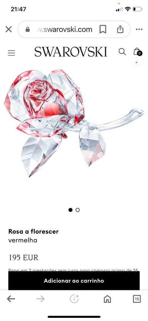 Flor swarovsky (blossoming rose light, pink)., nova com etiquetas