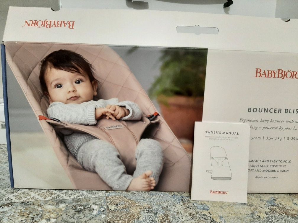 Leżaczek bujaczek Babybjorn bliss mesh jak nowy