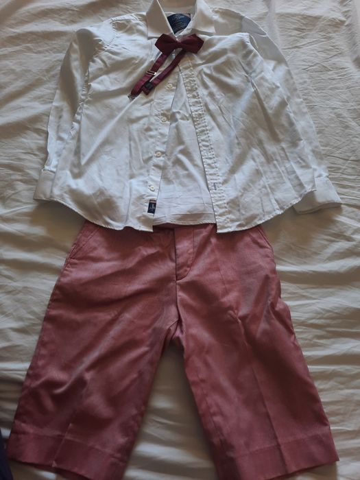 Conjunto calção e camisa cerimónia