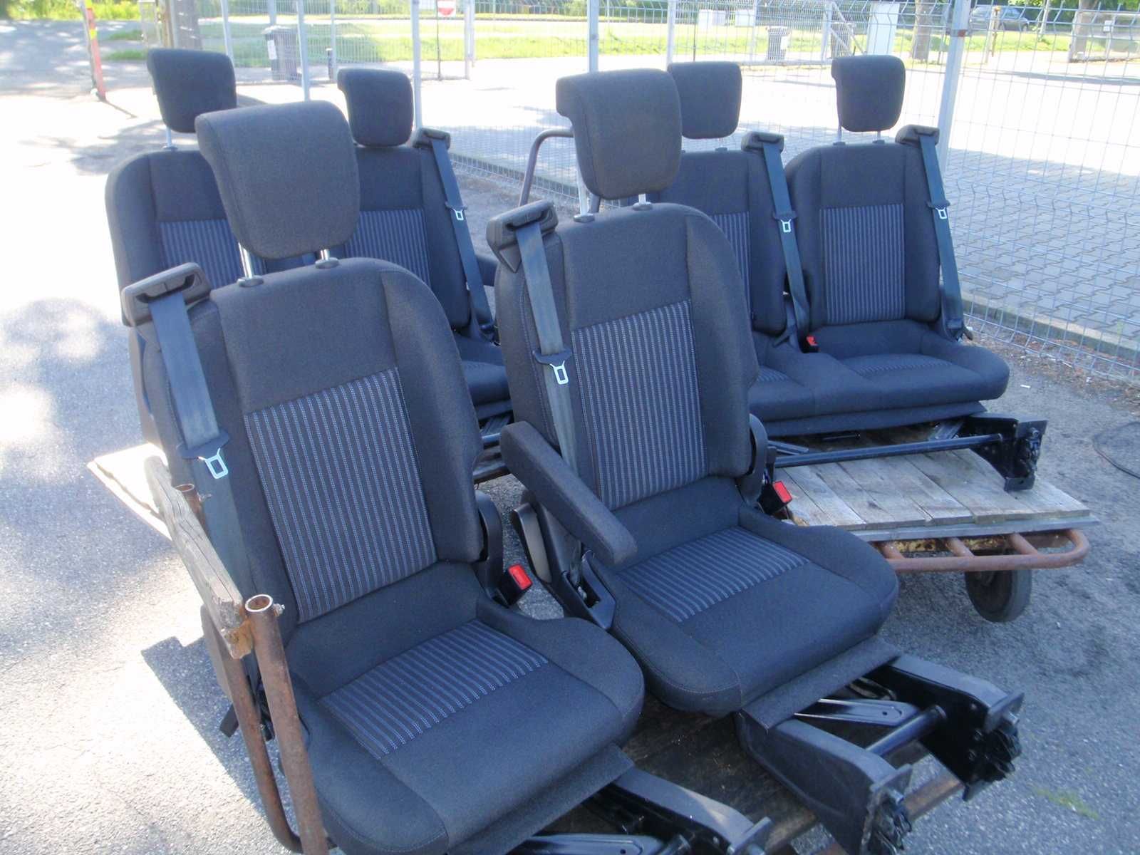 Ford Transit Custom 9-os fotele 2 i 3 rząd regulowane oparcia idealne