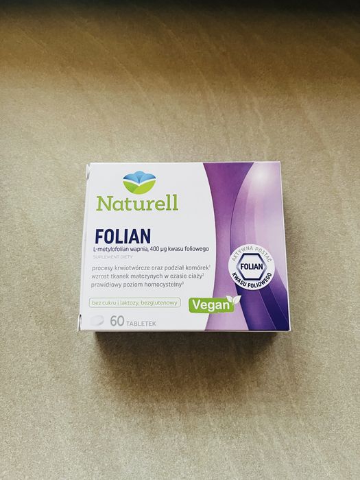 Naturell, Folian, 400 µg kwasu foliowego, tabletki