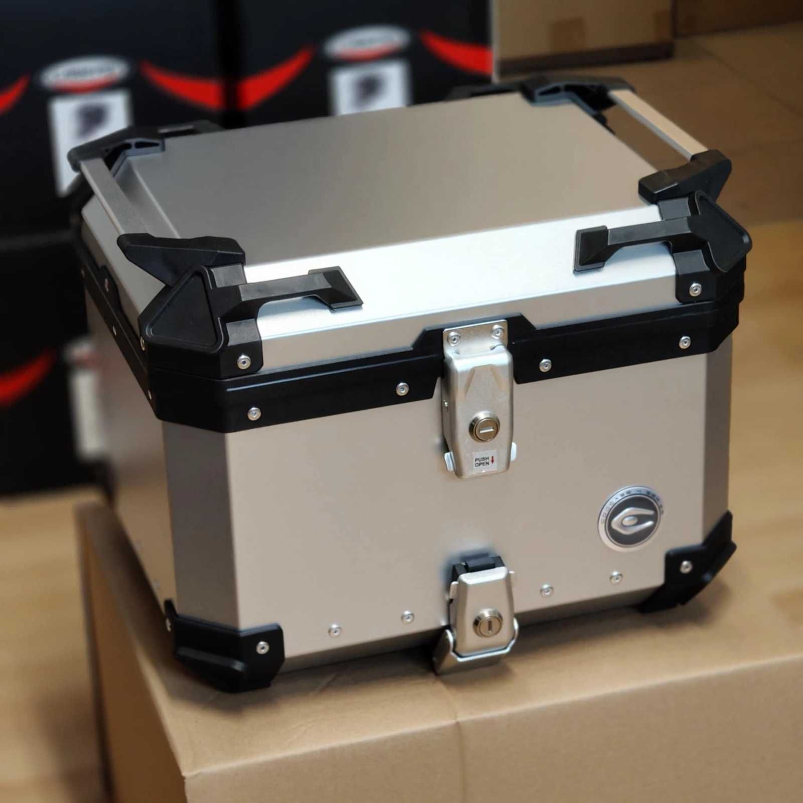 Kufer aluminiowy Coocase + plyta alu/ kufry motocyklowe aluminiowe