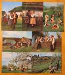 Pocztówka Folklor Ziemi Sądeckiej Zespół Pieśni i Tańca Stroje PRL
