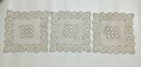 Conjunto 3 naprons de renda crochet antigos