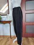 Spodnie czarne z lampasem dres lampas Only M 38 cygaretki chinosy