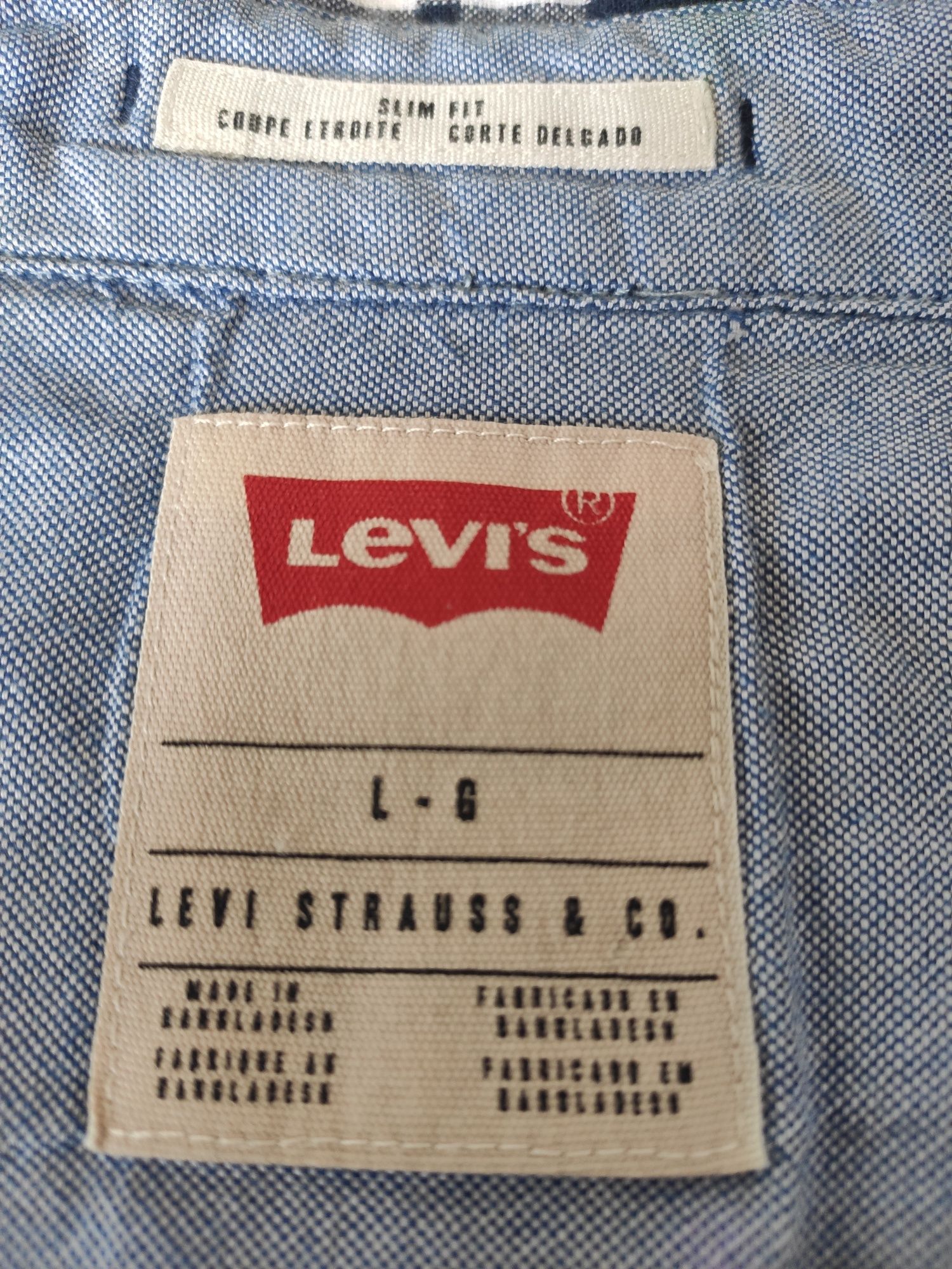 Levi's оригинал Мужская рубашка на короткий рукав 100 % хлопок Размер