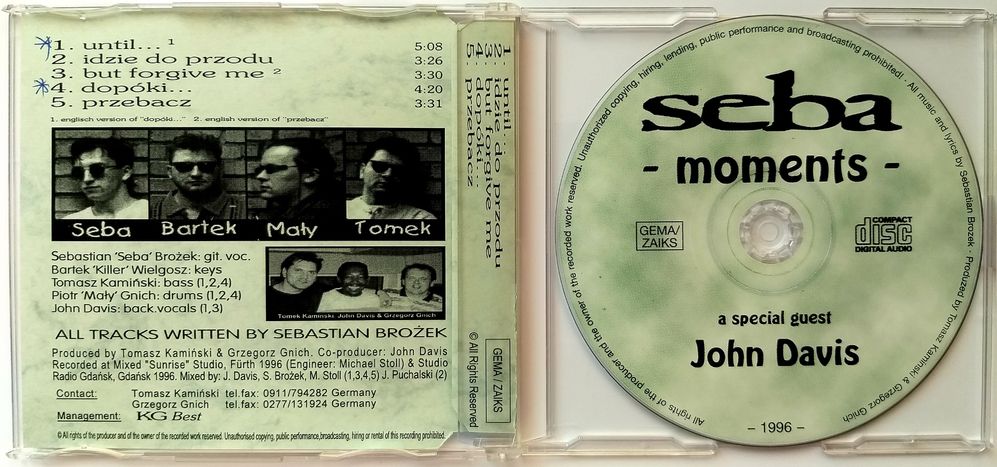 MaxiCD Seba Moments 1996r John Davis