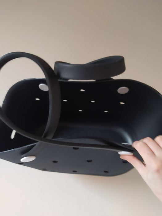 Gumowa torba wodoodporna, tote bag, czarna torba, transporter