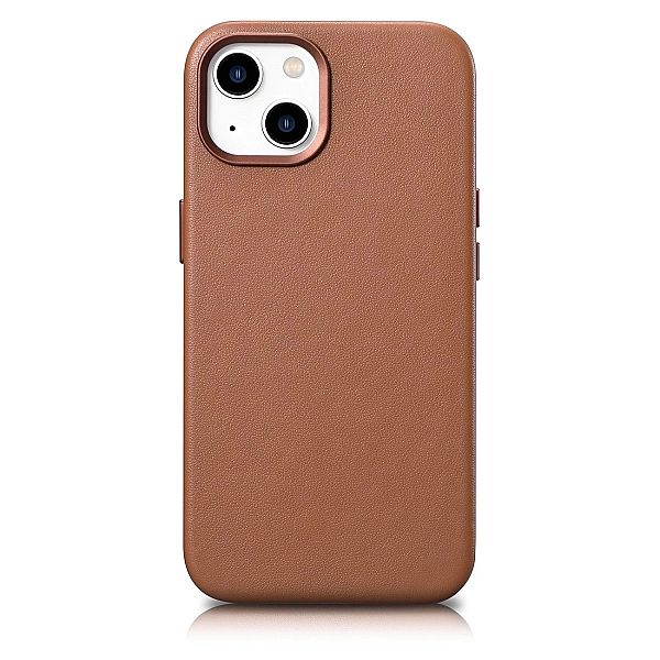 iCarer Case Leather pokrowiec etui z naturalnej skóry do iPhone 14 Plu