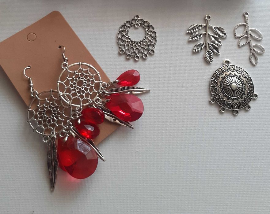 Bazy (Półfabrykaty) do tworzenia kolczyków w stylu Boho ( 60 sztuk)