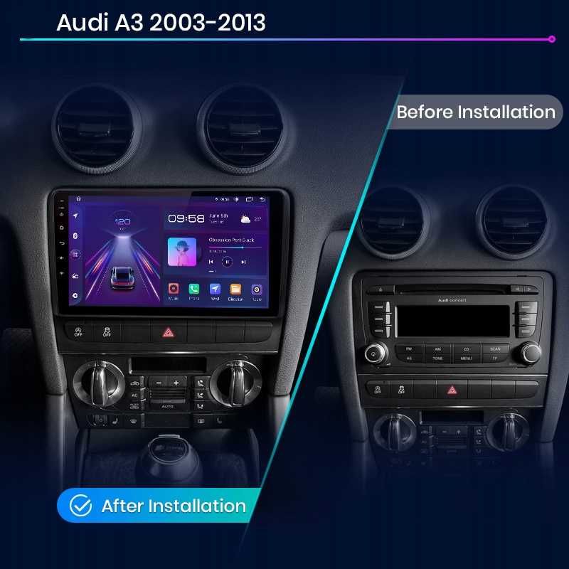 Radio Android do Audi A3 8P / Android Auto Carplay SIM / 4+64 GB