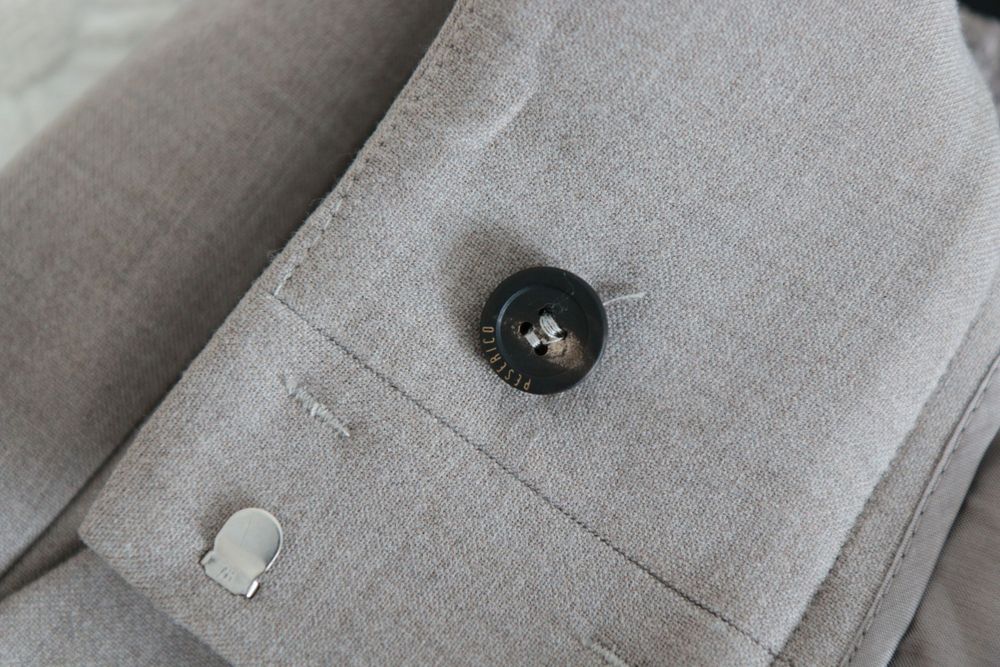 Włoskie beżowe spodnie PESERICO XS casual wygodne fabiana filippi 34