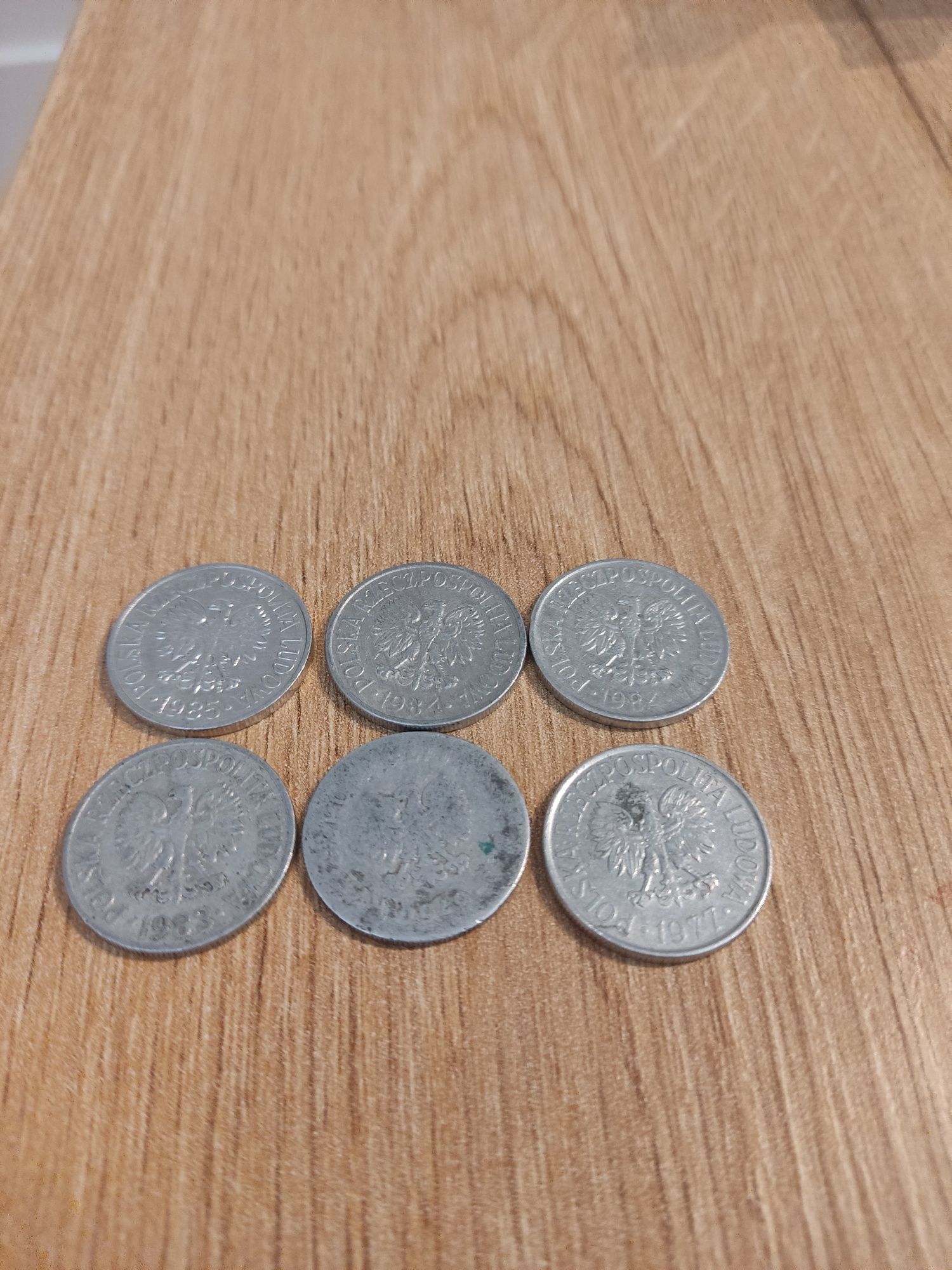 50 gr 6 szt monet 1949, 1984, 1977, 1983, 1985