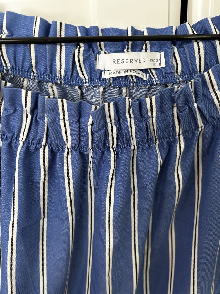 Niebieska sukienka w paski Reserved 34