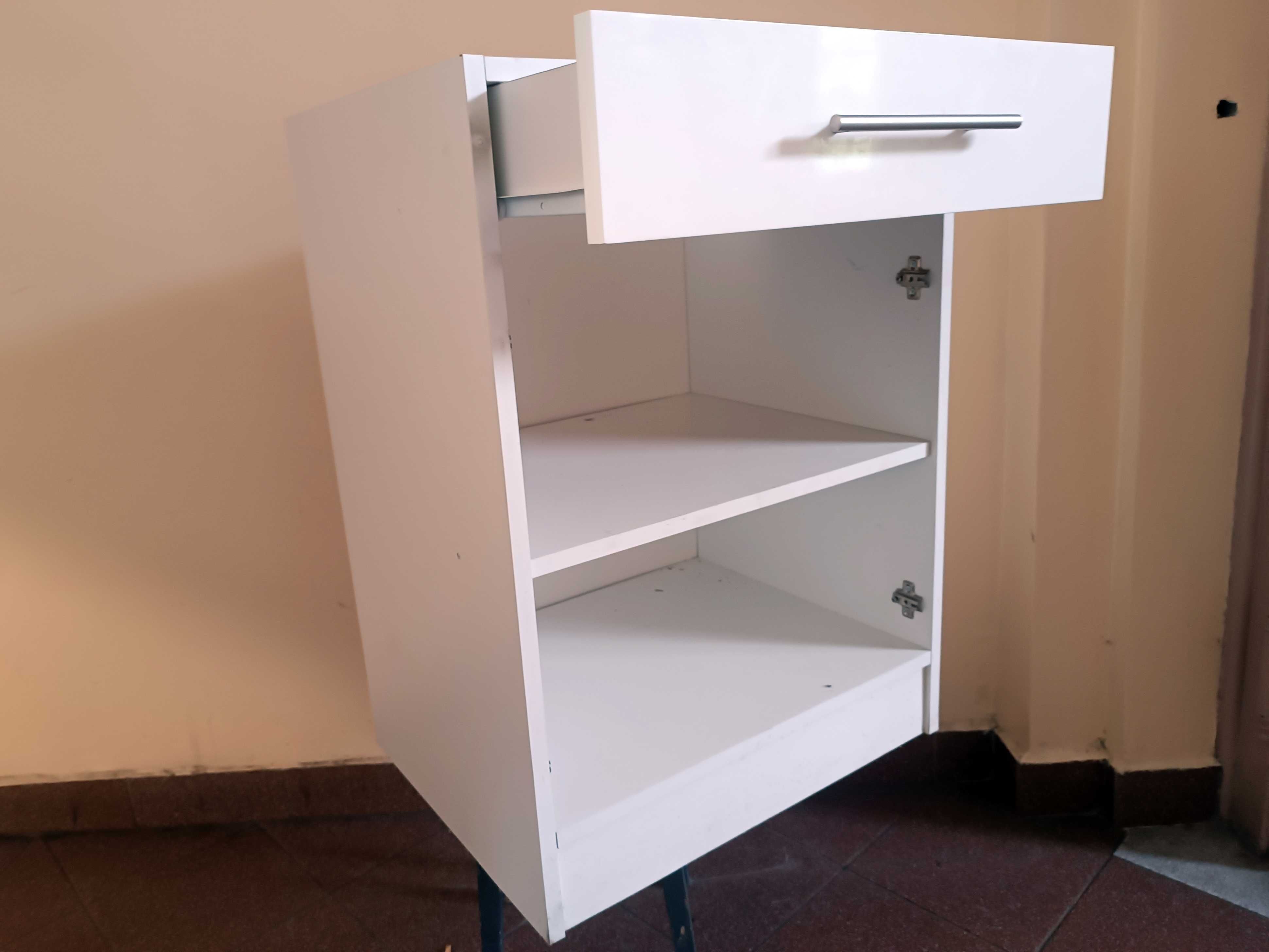 Szafka kuchenna / magazynowa podblatowa, biała 60 x 82,5 x 49,5