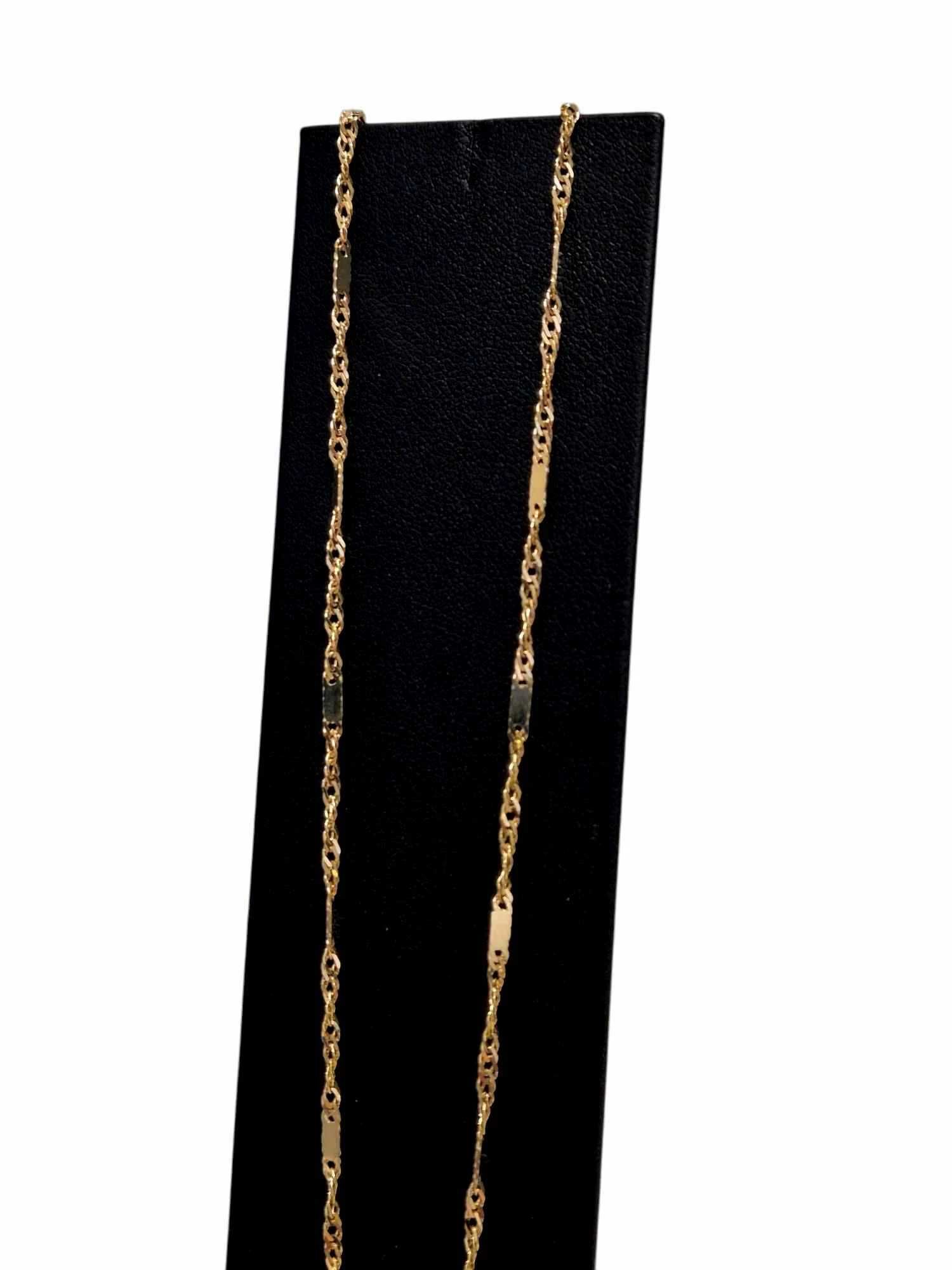 Przepiękny złoty łańcuszek p.585 45cm