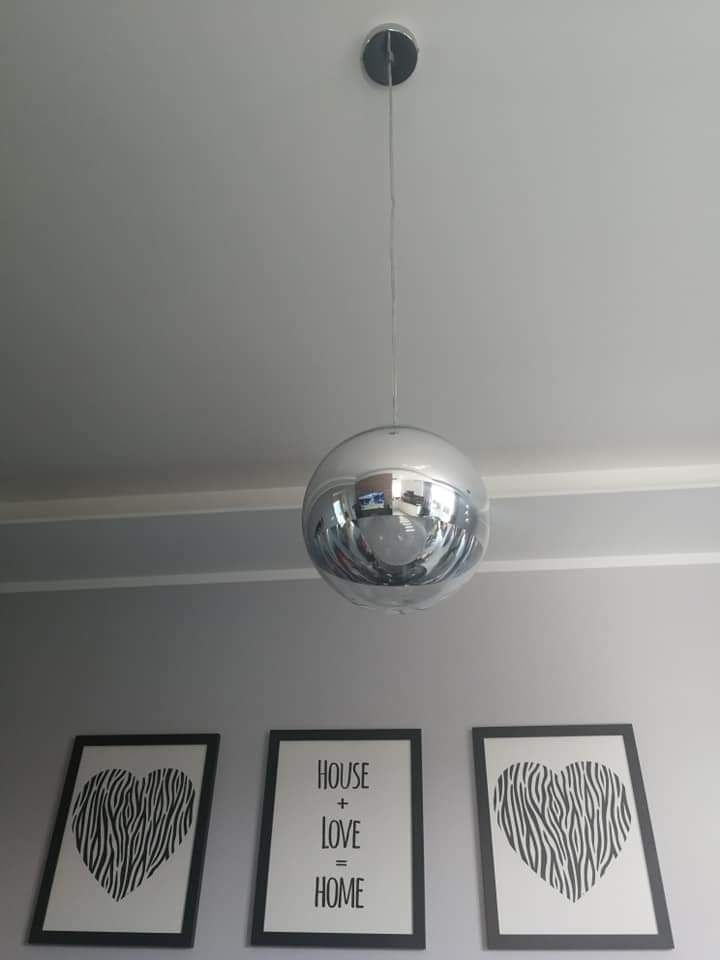 Lampy wiszące chrom kule E27