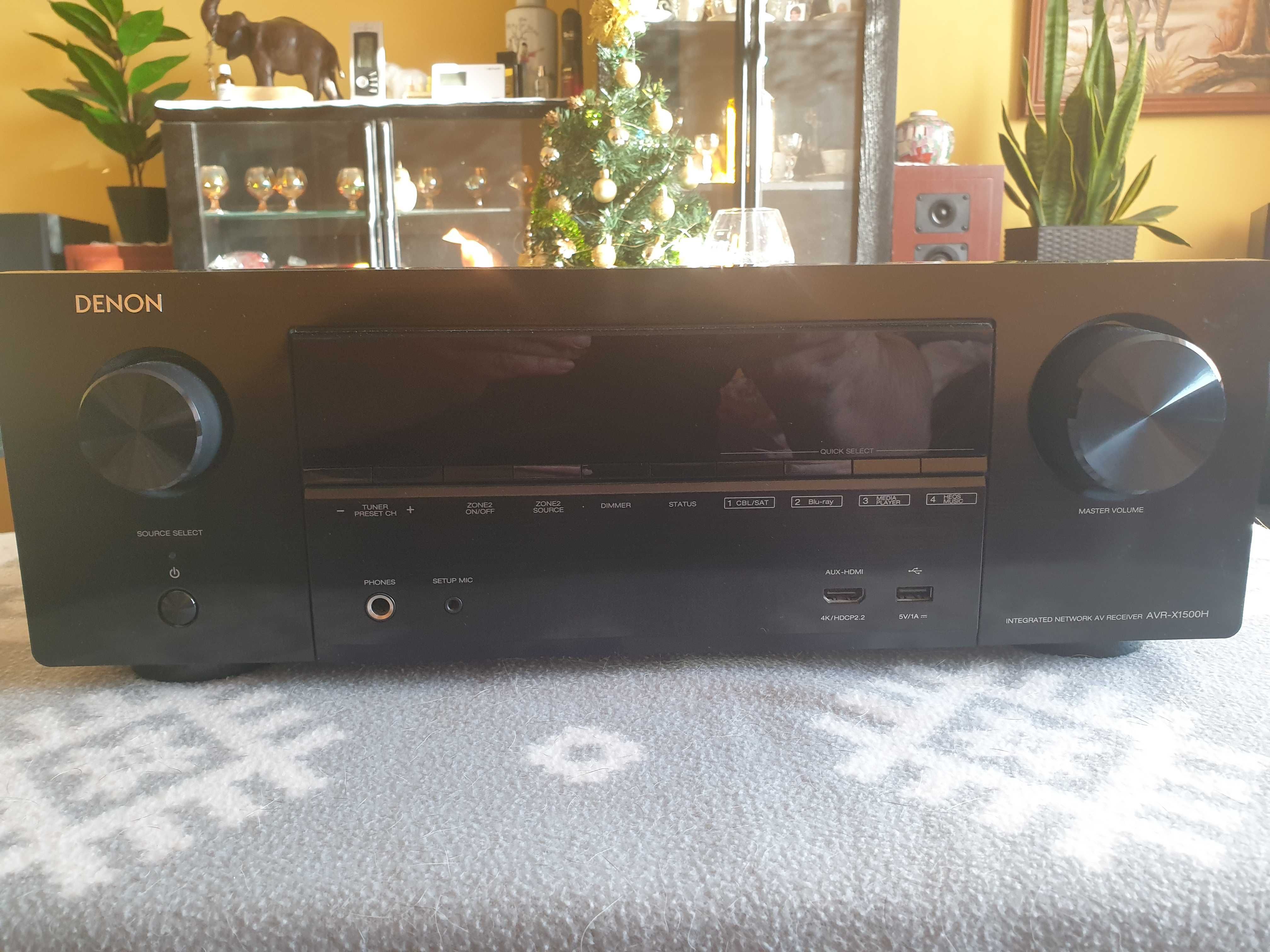 Amplituner Denon AVR-X1500H ,4K, Wi-Fi, BT, Heos, 7x120W