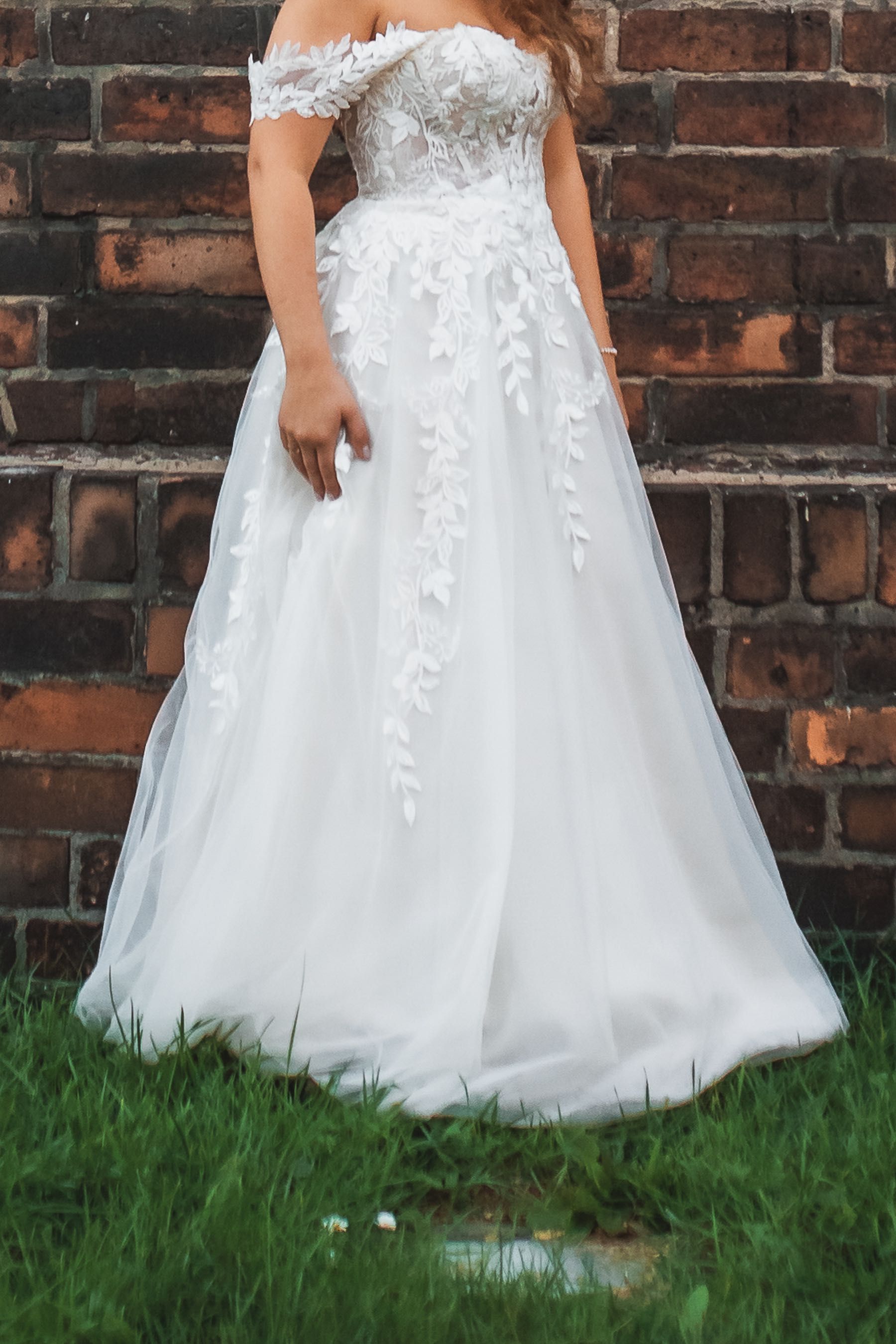Suknia Ślubna 36/38 bufki Justin Alexander Salon Anna