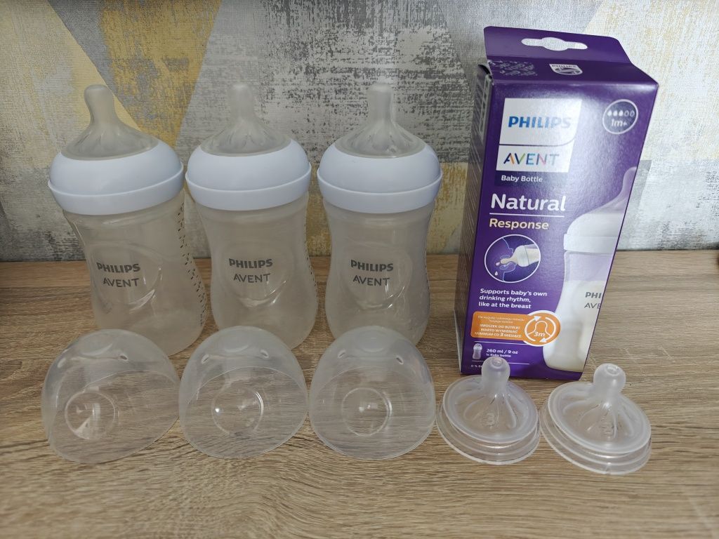 Zestaw 3 butelek i 5 smoczków Philips Avent Response