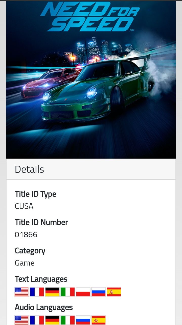 Need For Speed 2015 PL NFS po polsku PS4 i PS5 Gra w BDB Stanie