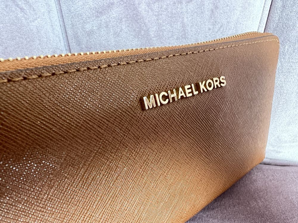 Portfel skórzany damski Michael Kors Jet Set brazowy