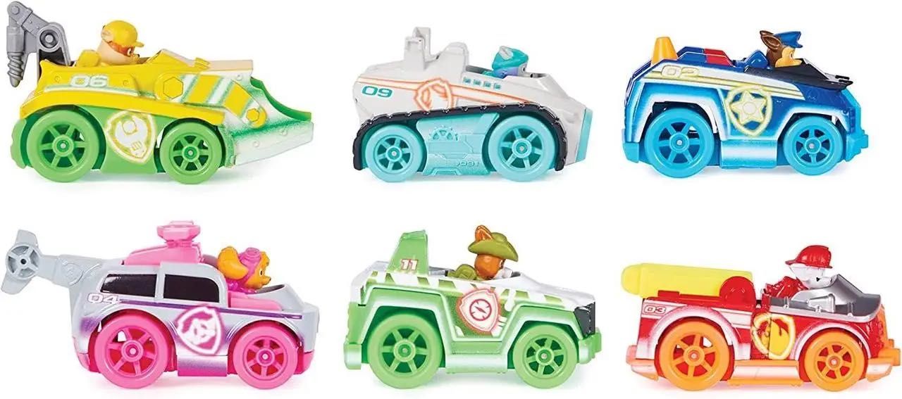 Щенячий патруль Paw Patrol Скай Маршал, 6 штук метал, Неон