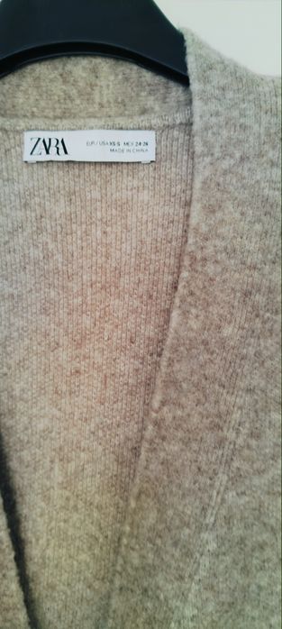 Sweterek kardigan oversize zara