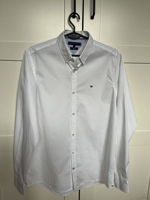 Koszula biała Tommy Hilfiger L slim fit stretch