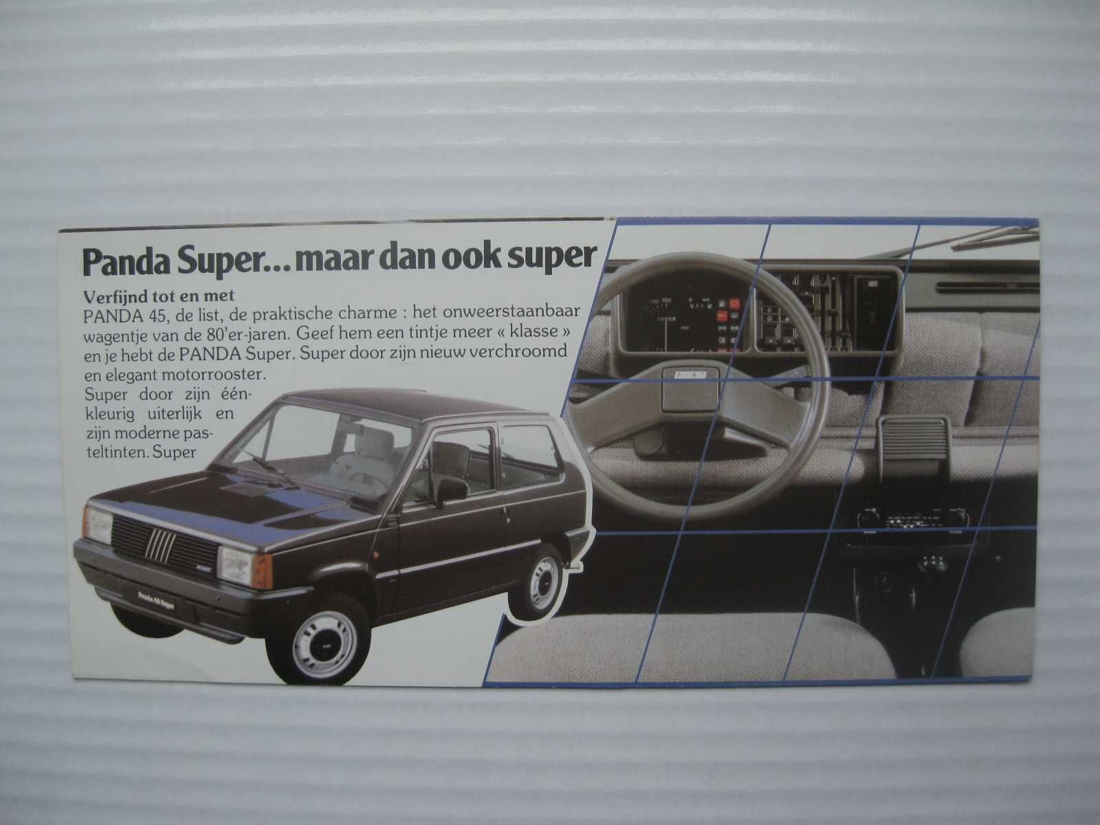 FIAT PANDA I Prospekt Katalog Fiat Panda 45 Super