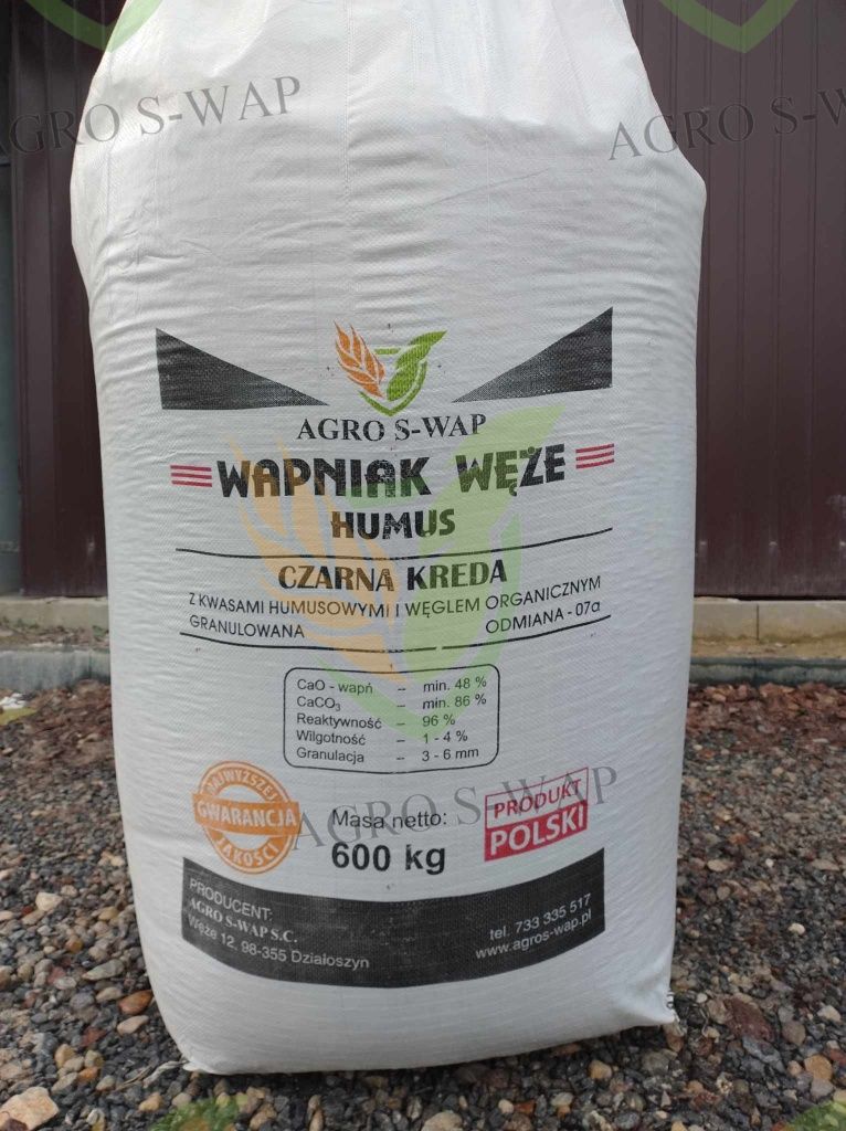 Wapno nawozowe granulowane magnezowe węglanowe czarna kreda PRODUCENT