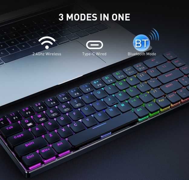 Onikuma G29 бездротова механічна клавіатура 60% low-profile RGB