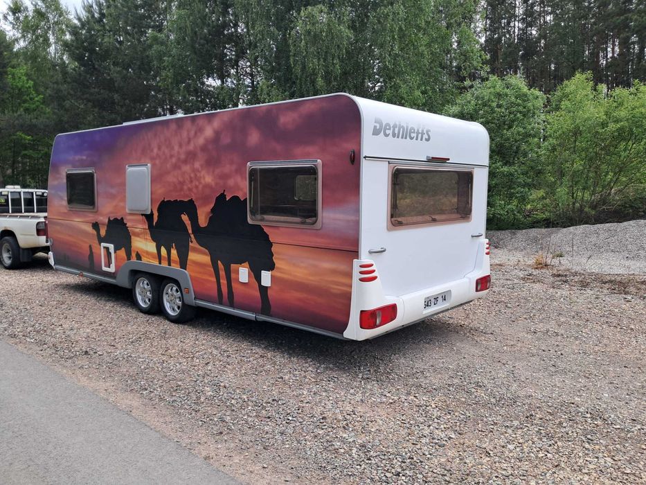 dethleffs  beduin  2 osiowa duża przyczepa  zamiana
