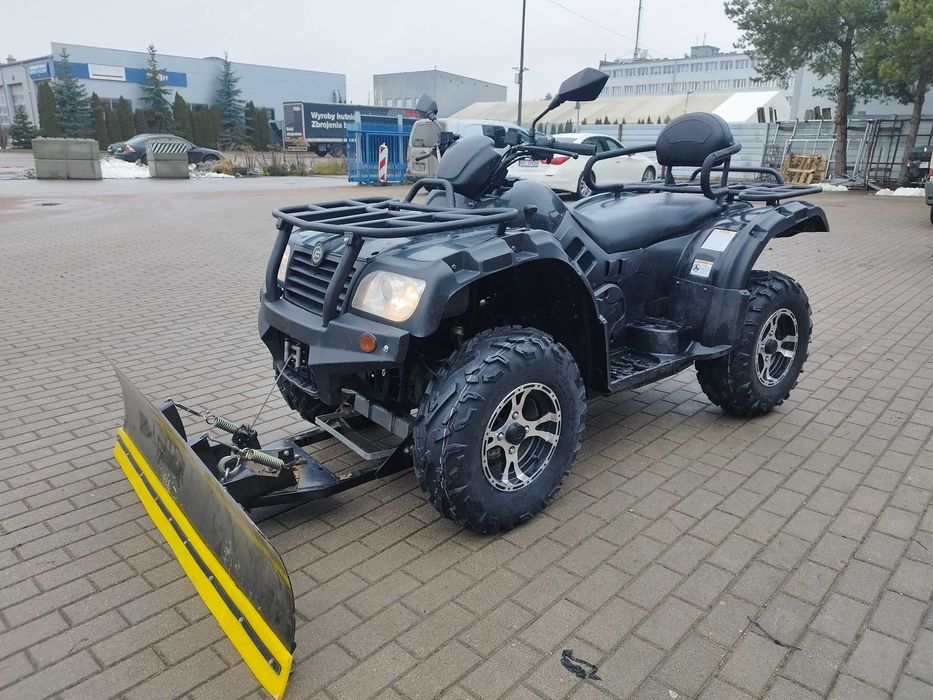 CFmoto 500 rok 2011 z pługiem MATMAR Ełk