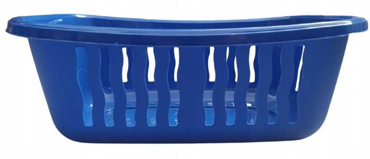 Nowy Koszyk Plastikowy Niebieski ORGANIZER Pojemnik AŻUROWY XL 30L