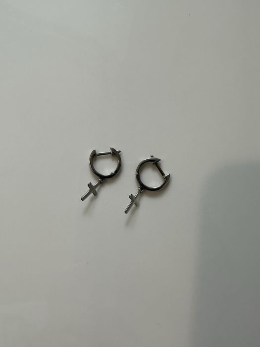 Срібні сережки з хрестиками | 925 проба | Ідеальний стан