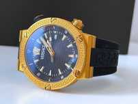 Versace Greca Logo Diver Quartz PVD Gold, Black, 43 mm, VE8G00324