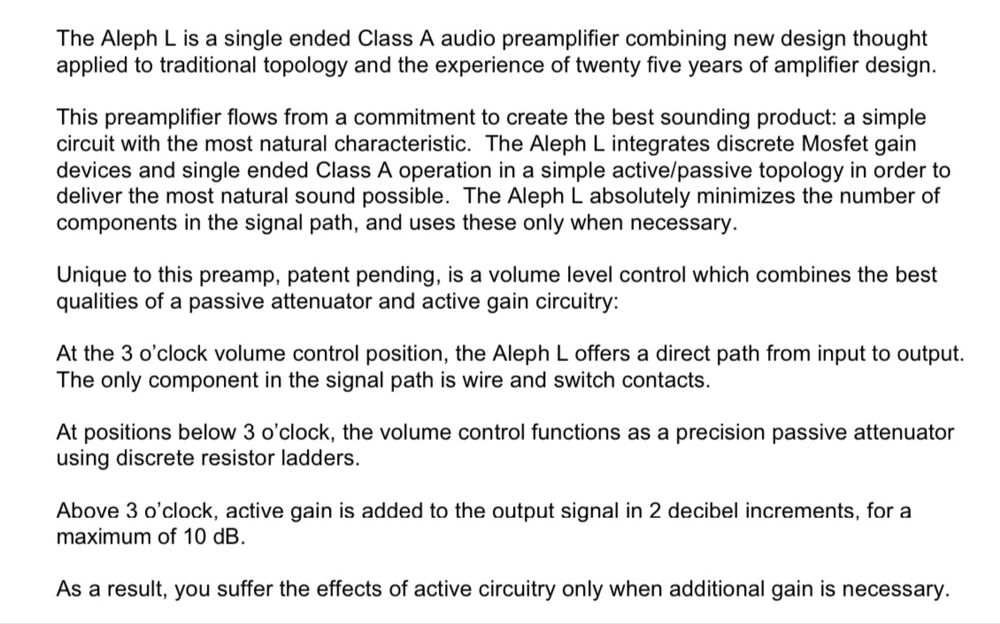 Pre Amplificador passivo Pass Labs Aleph L