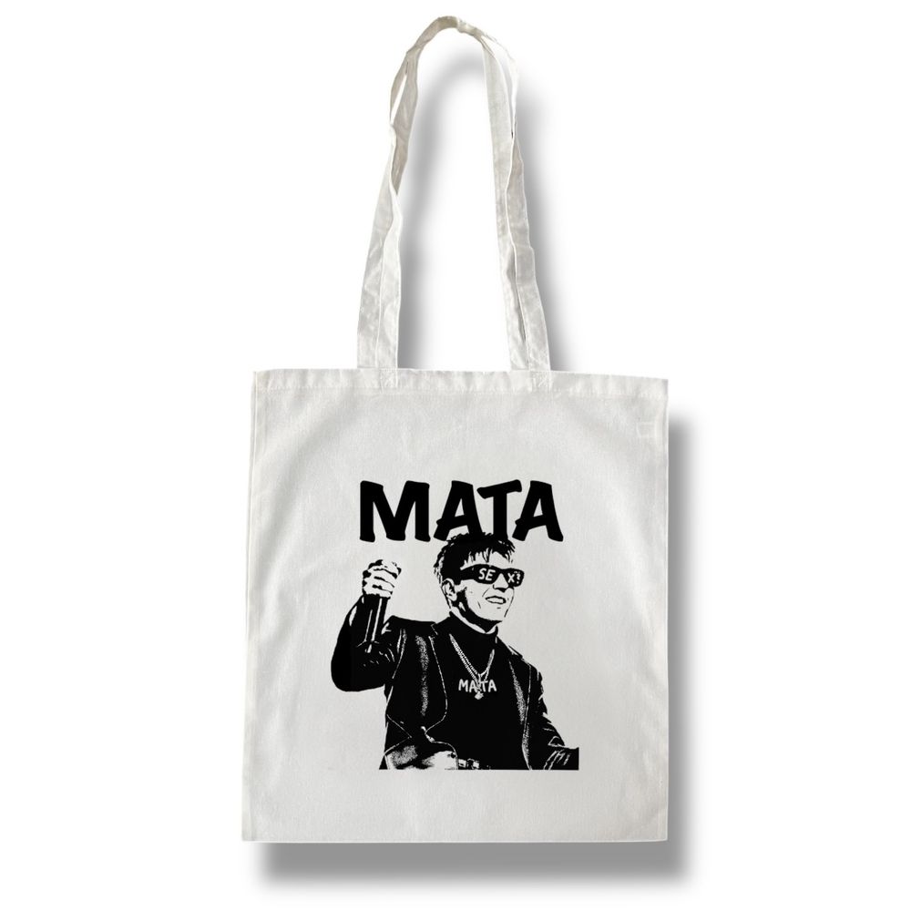 Biała torba tote bag na ramię Mata custom