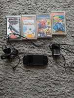 PSP 3004 slim używane i gry samochodowe i oryginalne