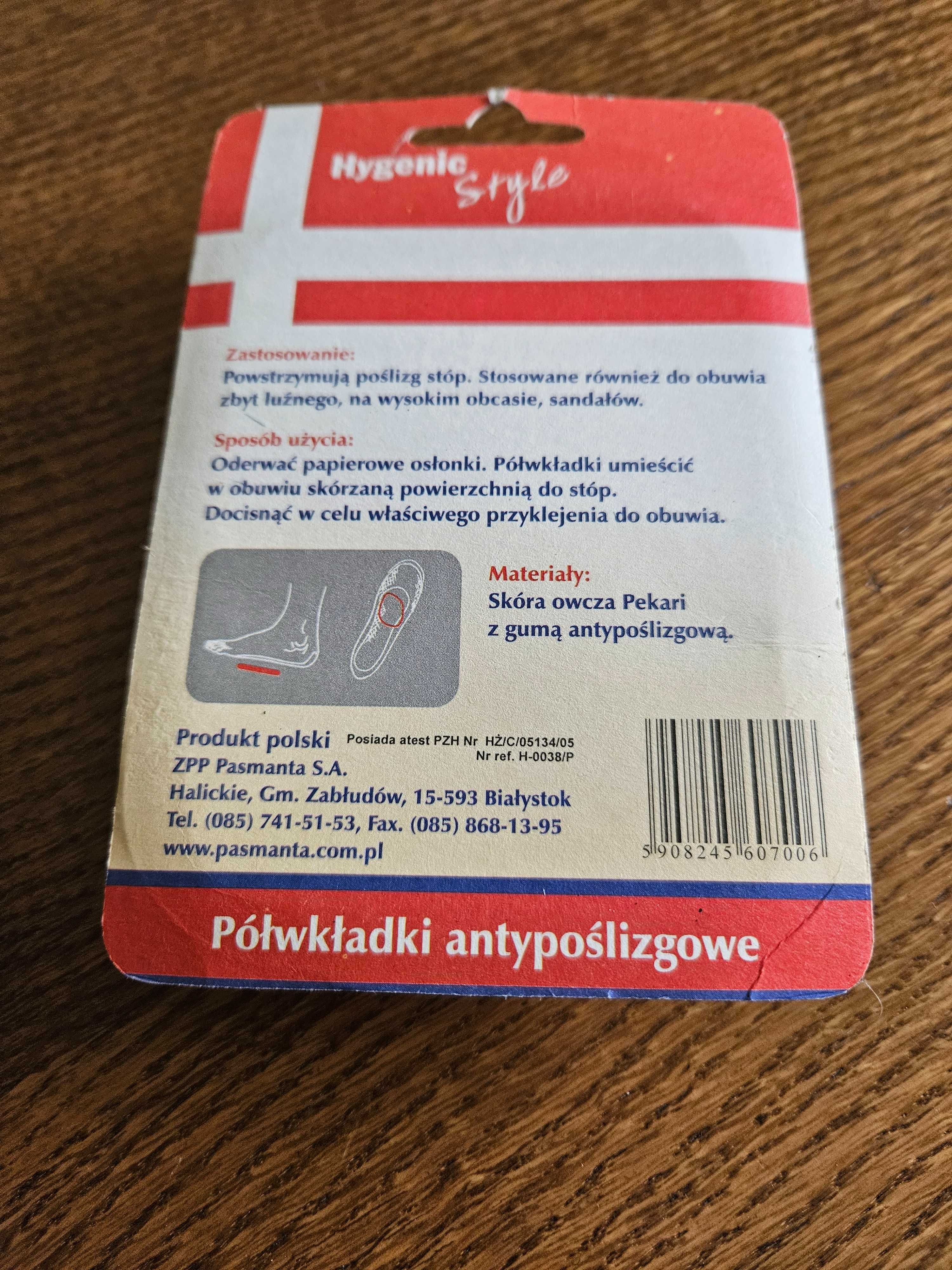 Półwkładki do butów antypoślizgowe skóra owcza Pekari