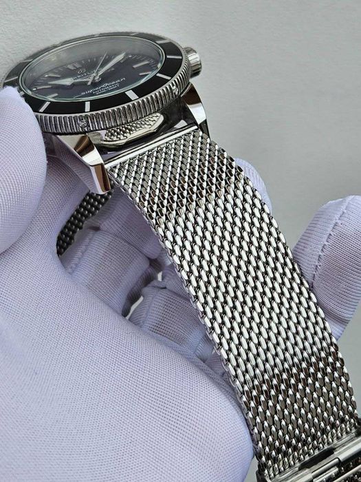 Механические часы Breitling B20 Silver-Black. Топ качество