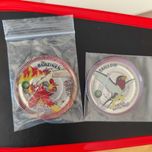 Mega Metal Tazos Pokémon N°7 e 8 (Blaziken e Taillow)