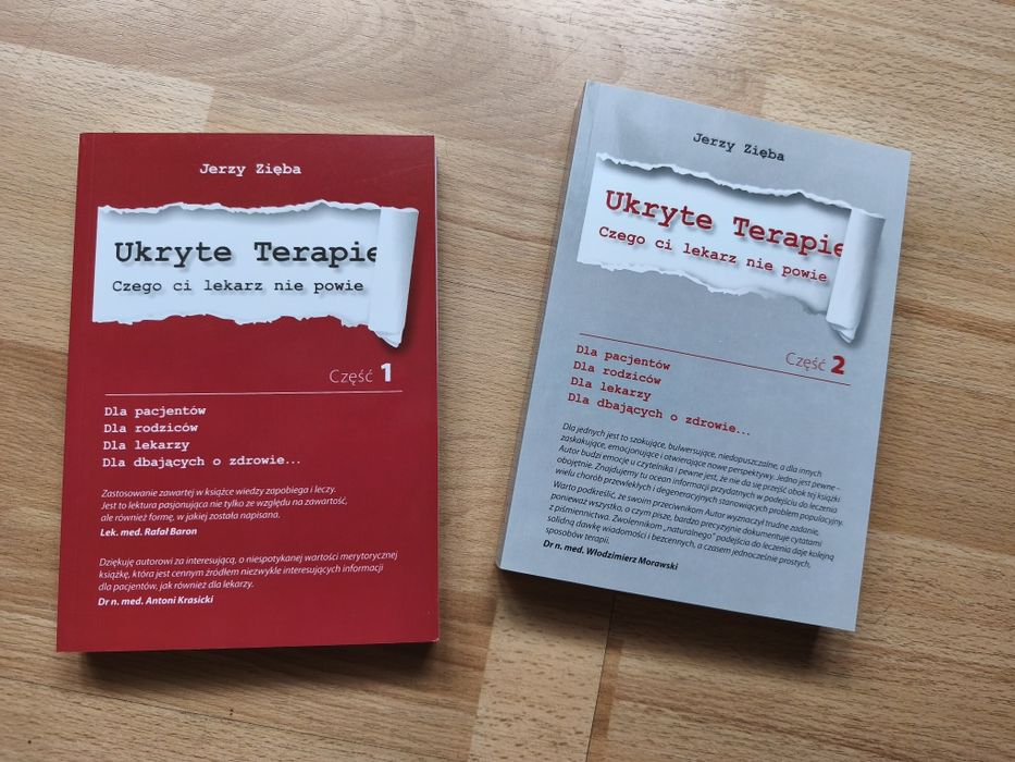 "Ukryte Terapie Jerzy Zięba komplet obu części, ładny stan"