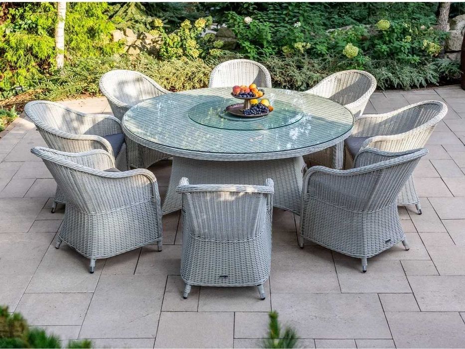 Komplet OLTRE Royal: Stół ø180 + 8 Foteli. | Cena Nowego - 21.790 zł.