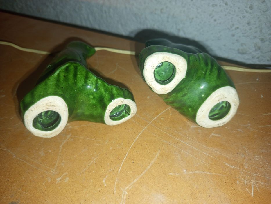 Faiança par de passarinhos antigos