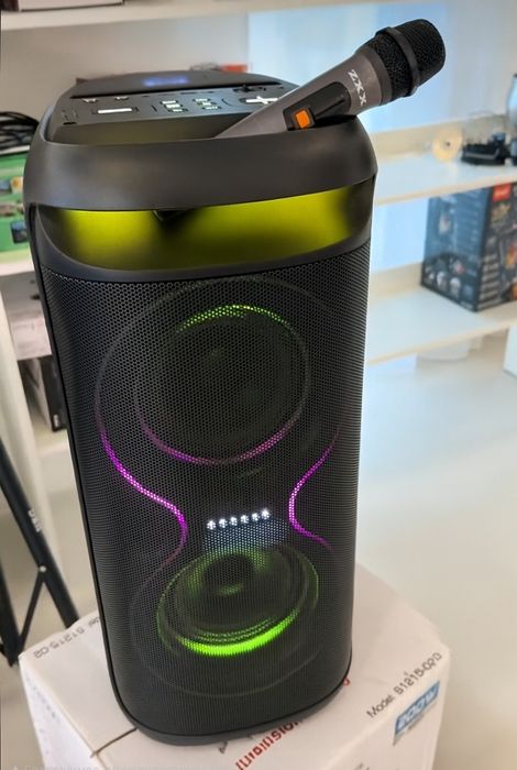 Колонка Bluetooth с аккумулятором на 50Вт, акустика с подсветкой.