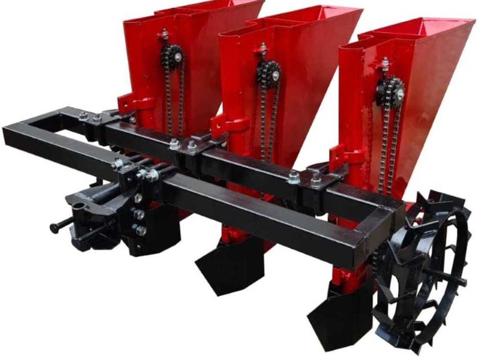 Часникосаджалка мотоблочна навісна ланцюгова рядна саджалка часнику