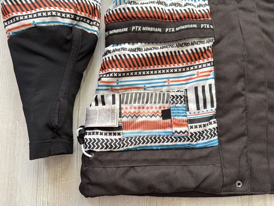 Męska kurtka narciarska Alpine pro L membrana ptx 10000 zimowa brązowa