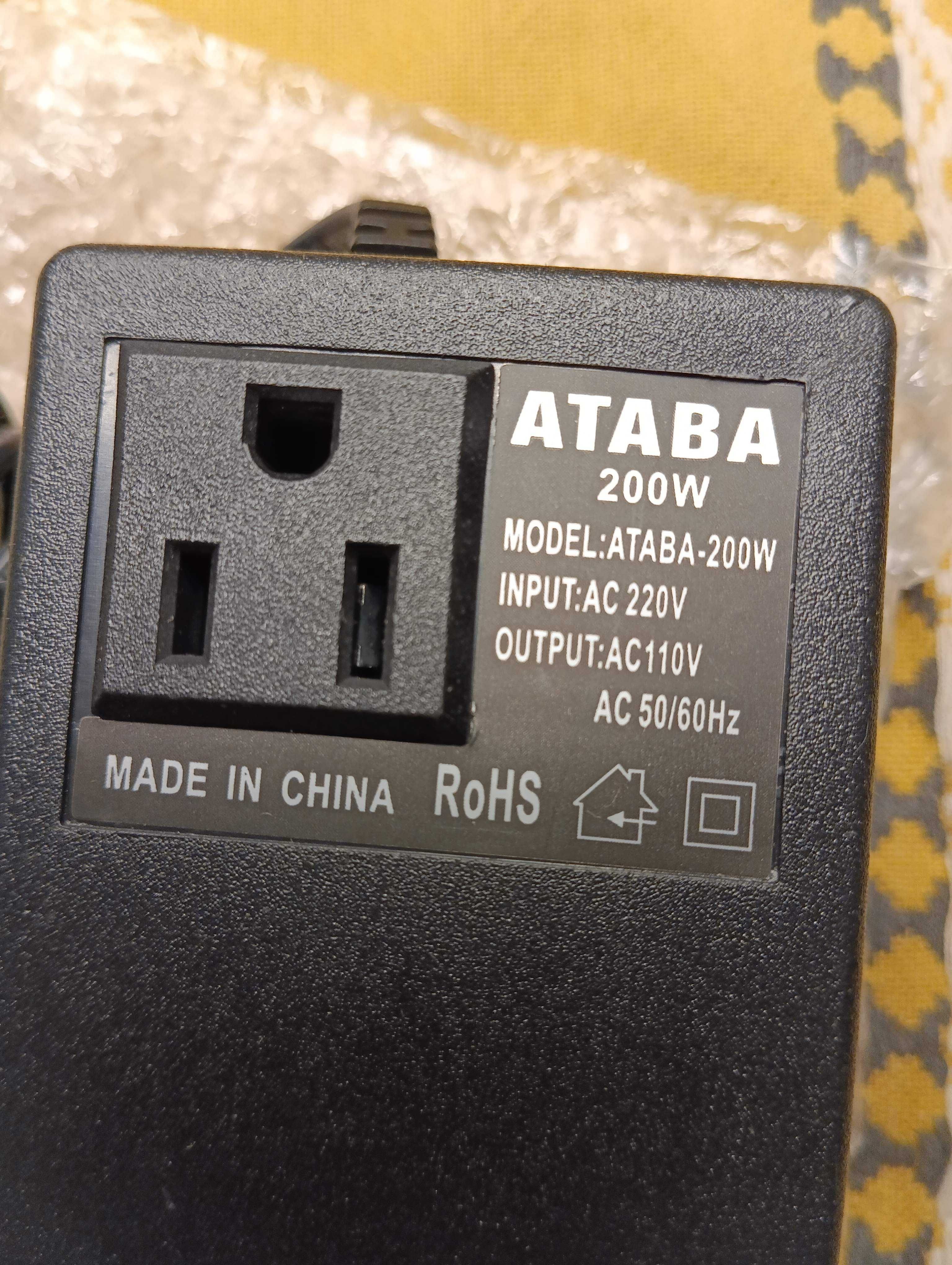 Блок живлення питания конвертер понижающий 220V в 110V 200W ATABA